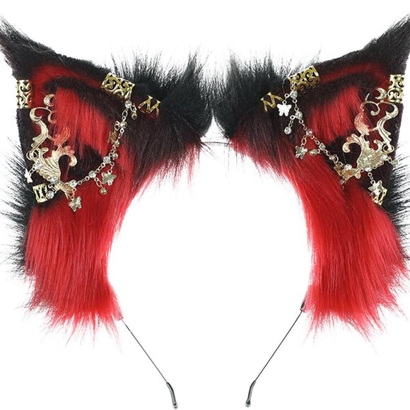 Women Fashion Cat Ear Headband Furry Cosplay Party Stylish Hairband Accessories